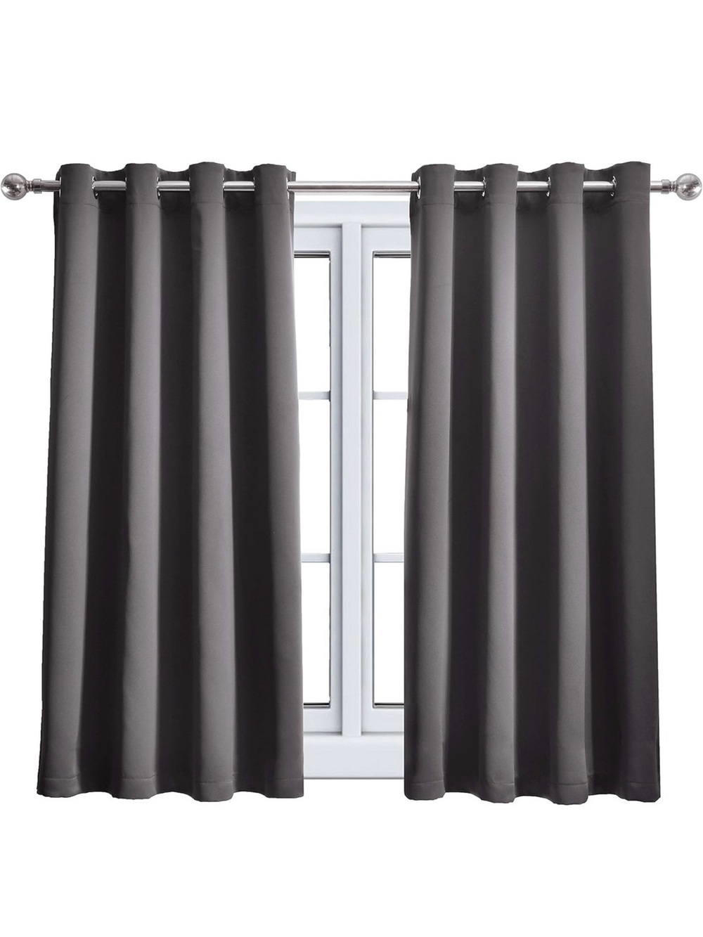 Thermal Insulated with Grommet Blackout Curtains, 52 x 63 inch, 2 panels